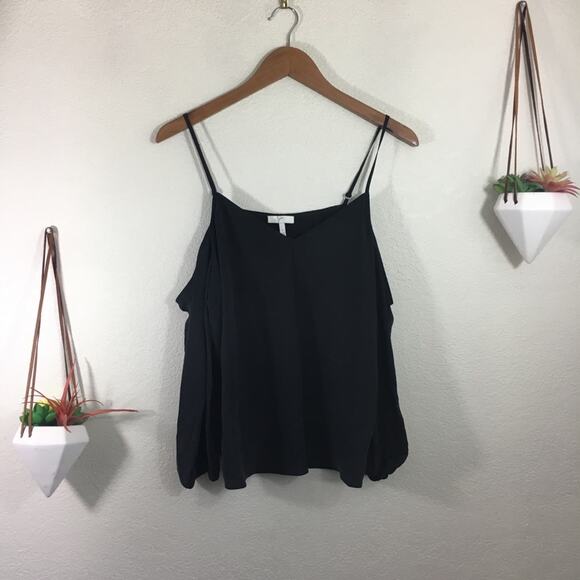 Joie black silk cold shoulder long sleeve top - Picture 4 of 10